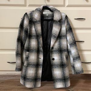 Sebby collection plaid coat